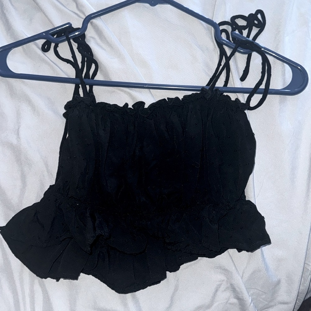 Black Dressy Tank top, cropped